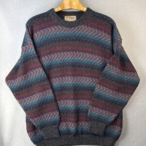 D’Stylo 100%‎ Alpaca Wool Sweater Mens Size XL Masterpiece Grandpacore Y2K Vibe